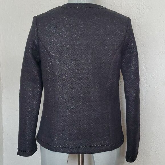 Juliette Longuet | Studded Metallic Sheen Jacket - Picture 6 of 8